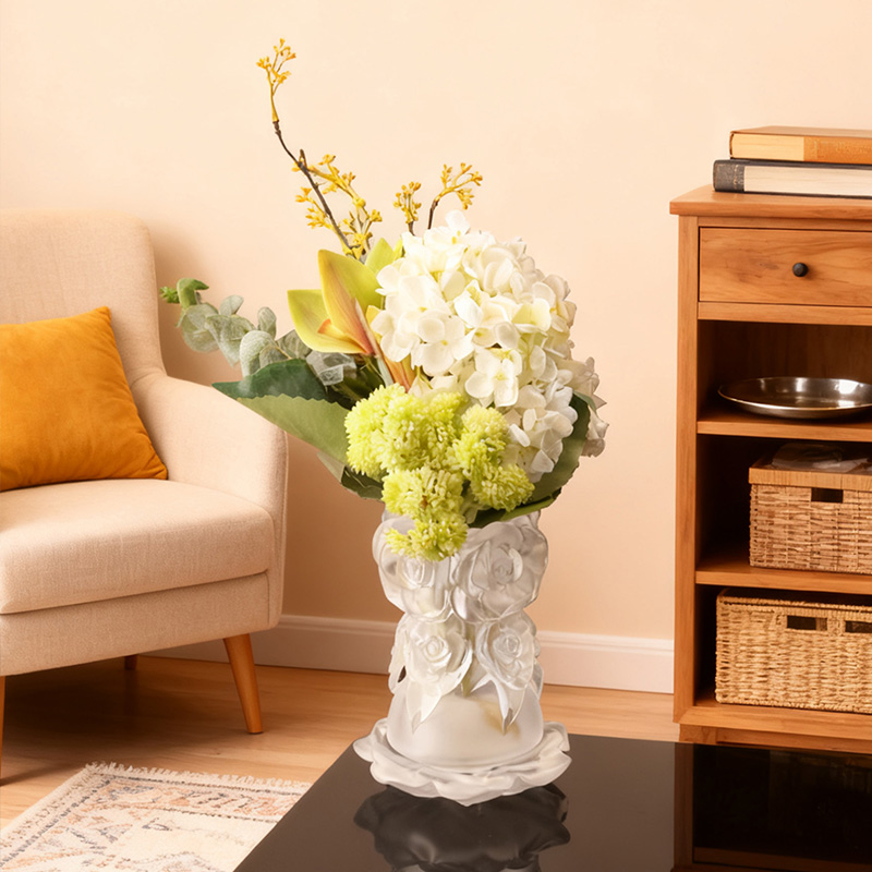 Lost-Wax Casting Lasi Kodinsisustus Kristallilasimaljakko 