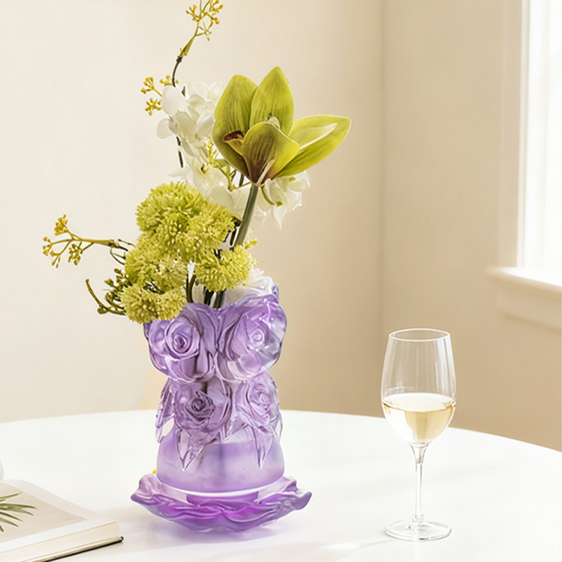 Lost-Wax Casting Lasi Kodinsisustus Kristallilasimaljakko