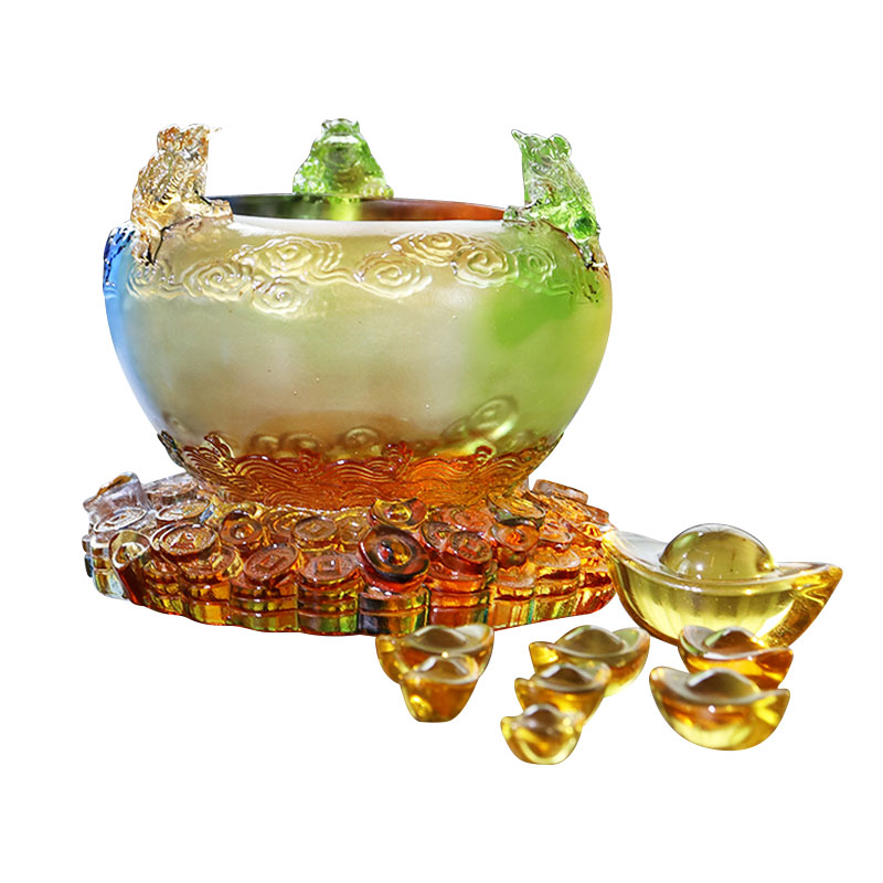 Crystal Cornucopia Glass Treasure Bowl