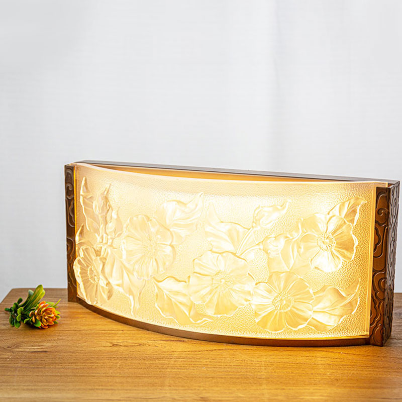 Lasikoristeet hibiscuskukkakuviolla