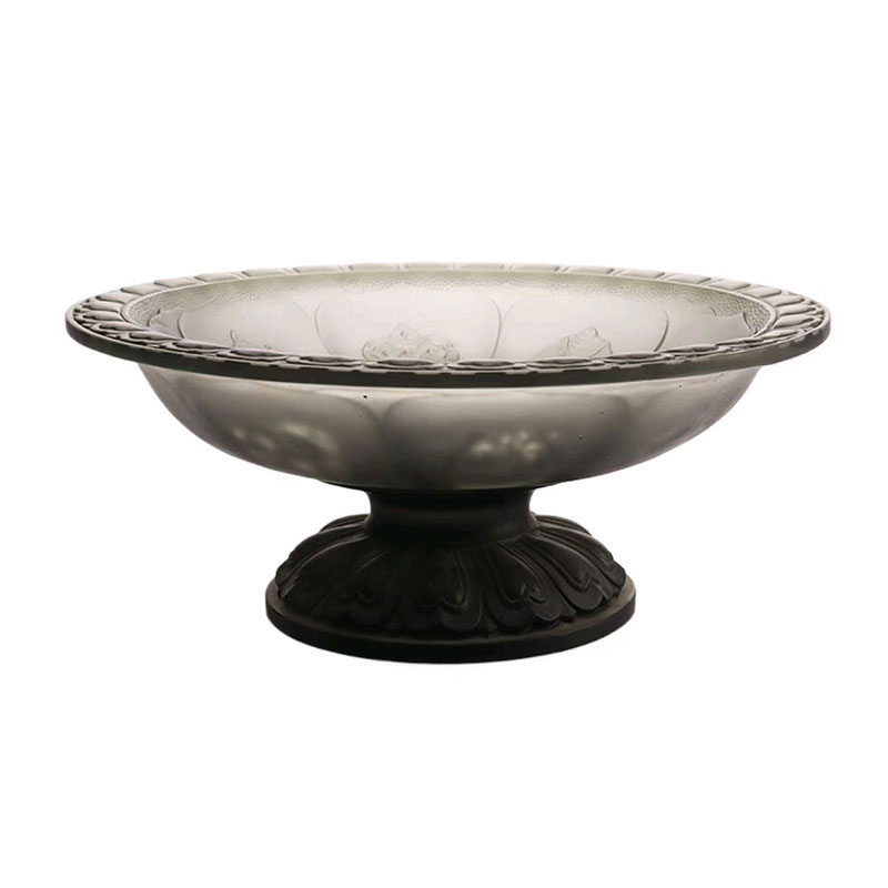 Harmaa lasite hedelmäkulho