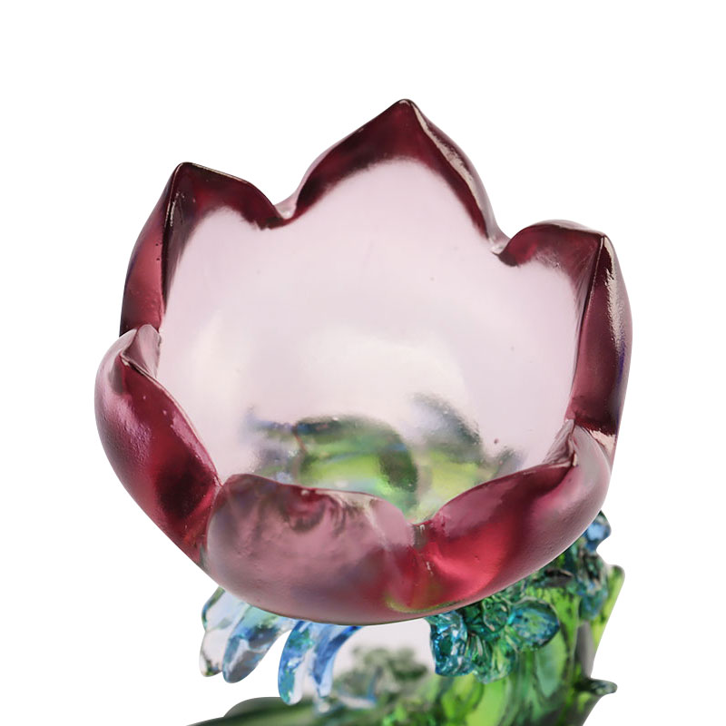 Crystal Glass Lotuksen muotoinen kynttilänjalka