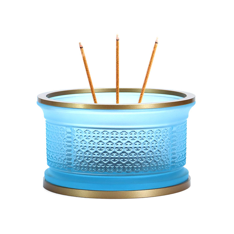 Vaaleansininen Ruyi-sarja Lasibuddhalainen alttaritarjoussetti