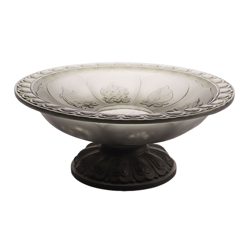 Harmaa lasite hedelmäkulho