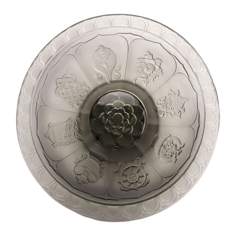 Harmaa lasite hedelmäkulho