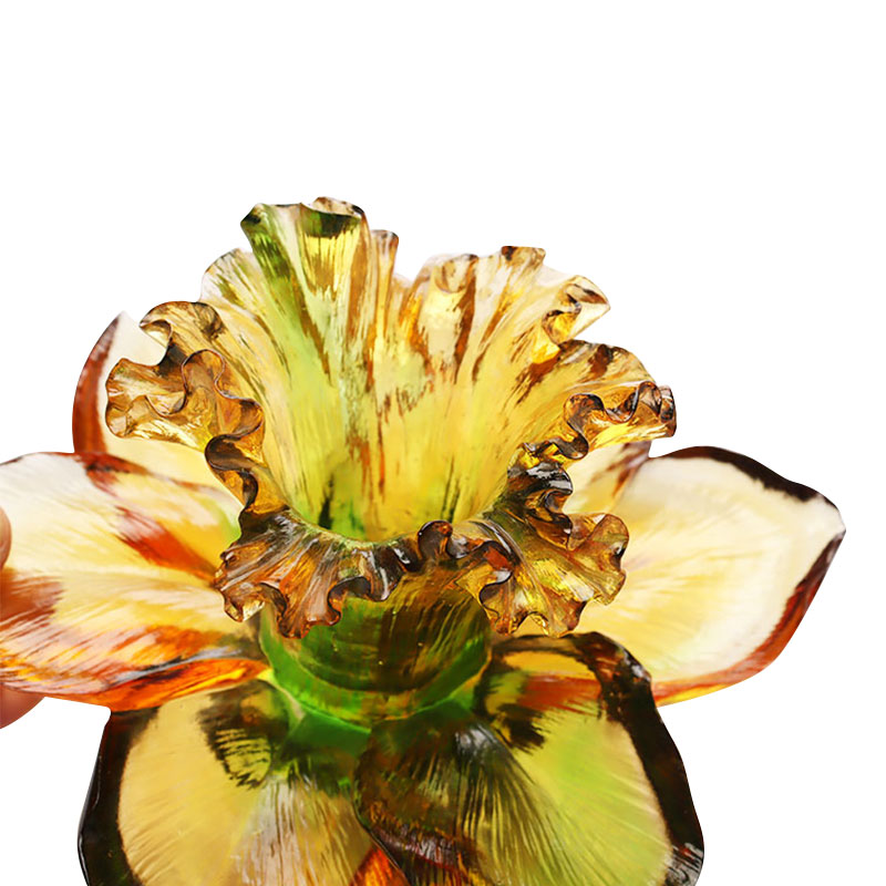 Terälehden muotoinen lasikynttilänjalka