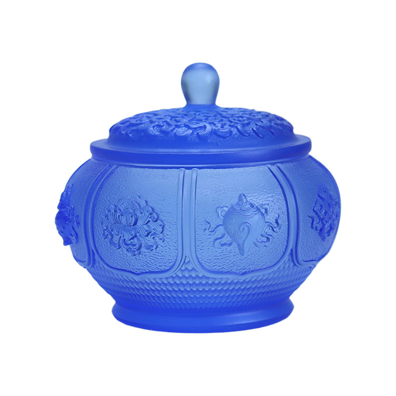 Kahdeksan aarretta Lotus-sarjan buddhalaisen alttarin kristallilasitarjoussetti