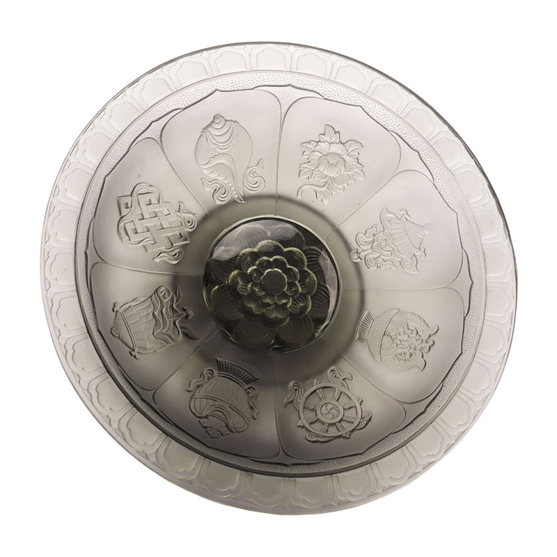 Harmaa lasite hedelmäkulho