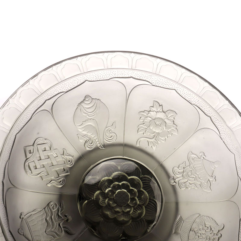 Harmaa lasite hedelmäkulho