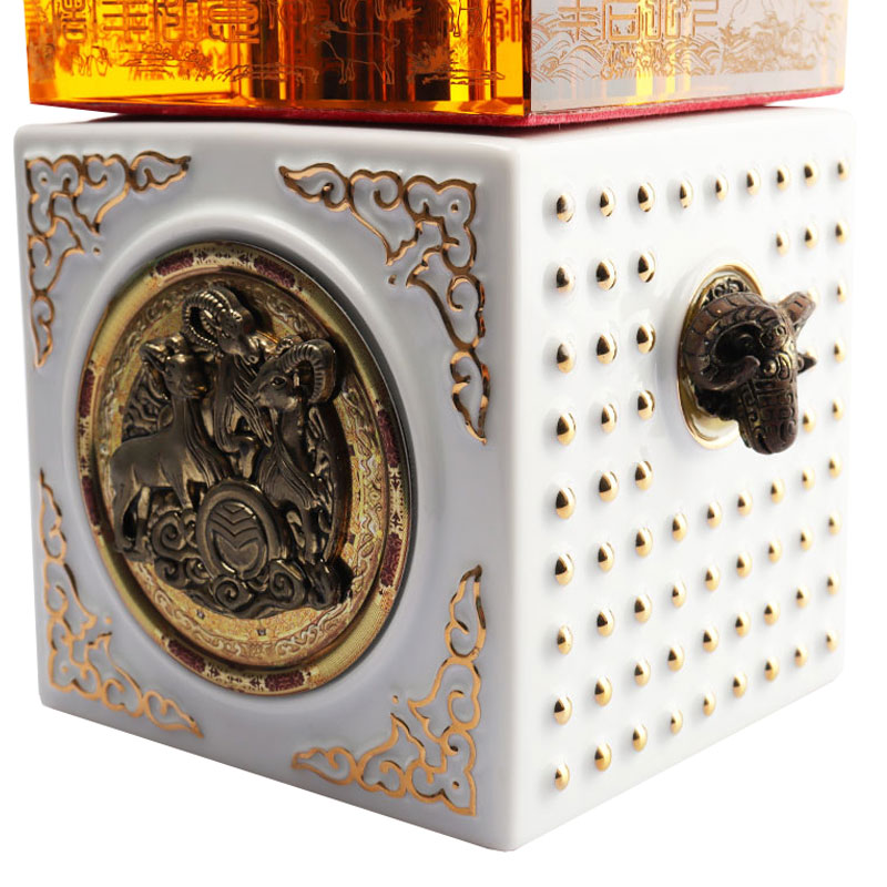 Kiinalainen Zodiac Animal Shapes -korkki kristallilasiviinipullosetti