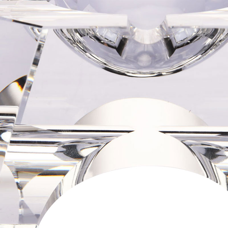 Yksinkertainen geometrinen muotoilu läpinäkyvä lasi kristalli tuhkakuppi