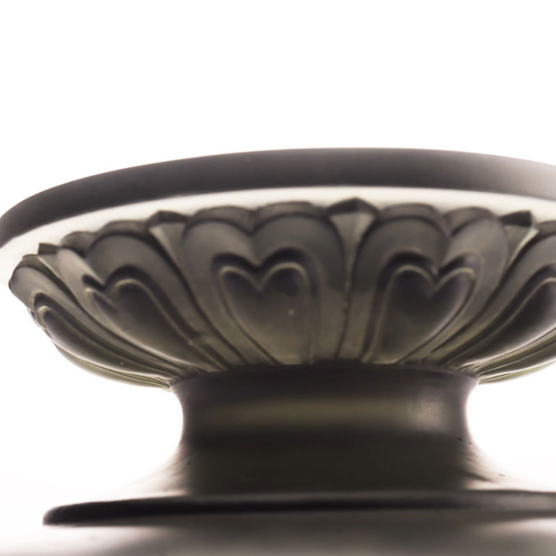 Harmaa lasite hedelmäkulho