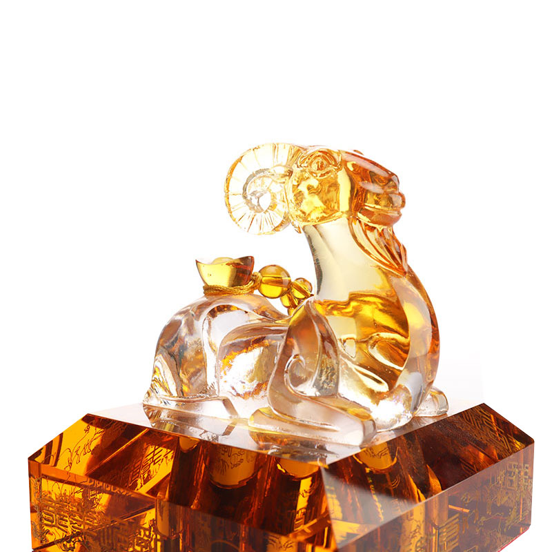 Kiinalainen Zodiac Animal Shapes -korkki kristallilasiviinipullosetti