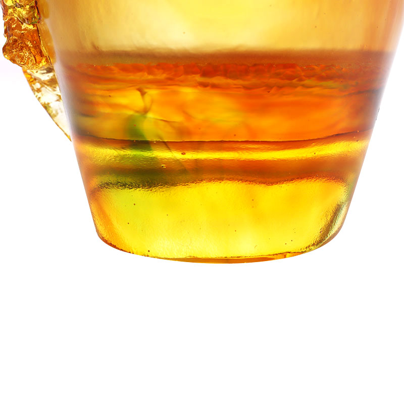 Kodinkoristeet Luumun kukka veistetty design meripihkan lasimaljakko