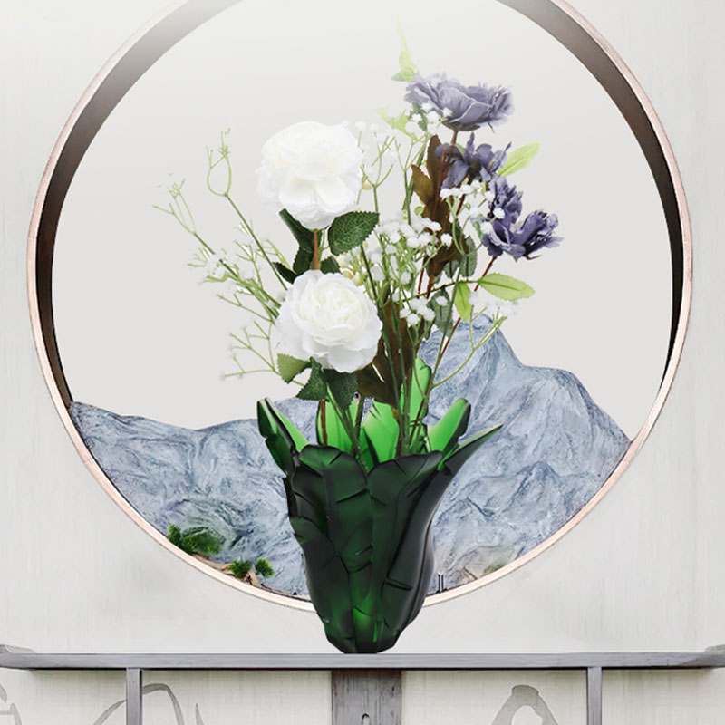 Kodinsisustus Vihreä banaanilehtilasimaljakko