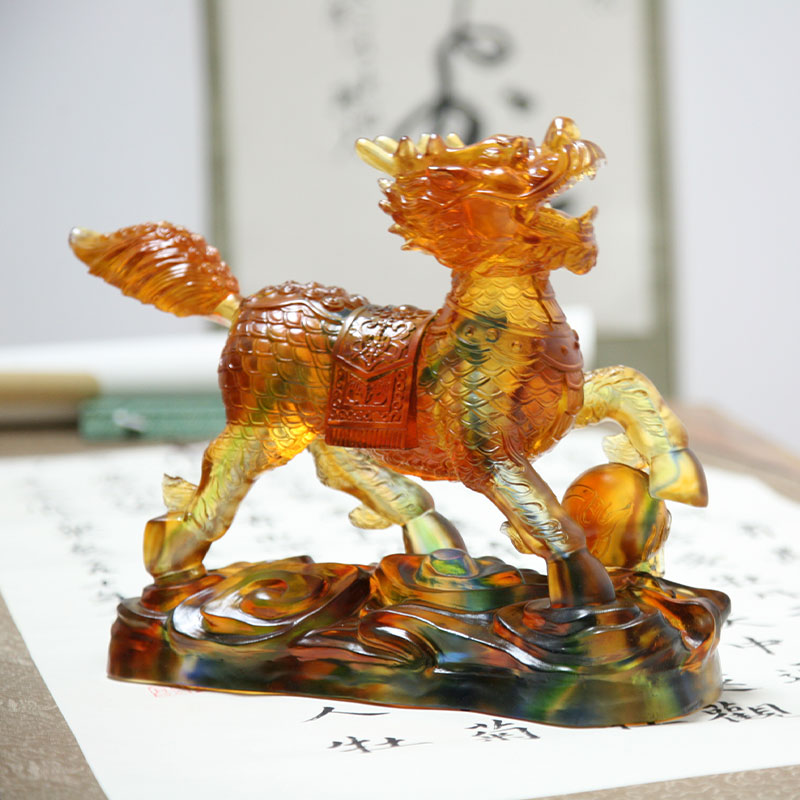 Kristallilasi Kirin Figurines -koristeet