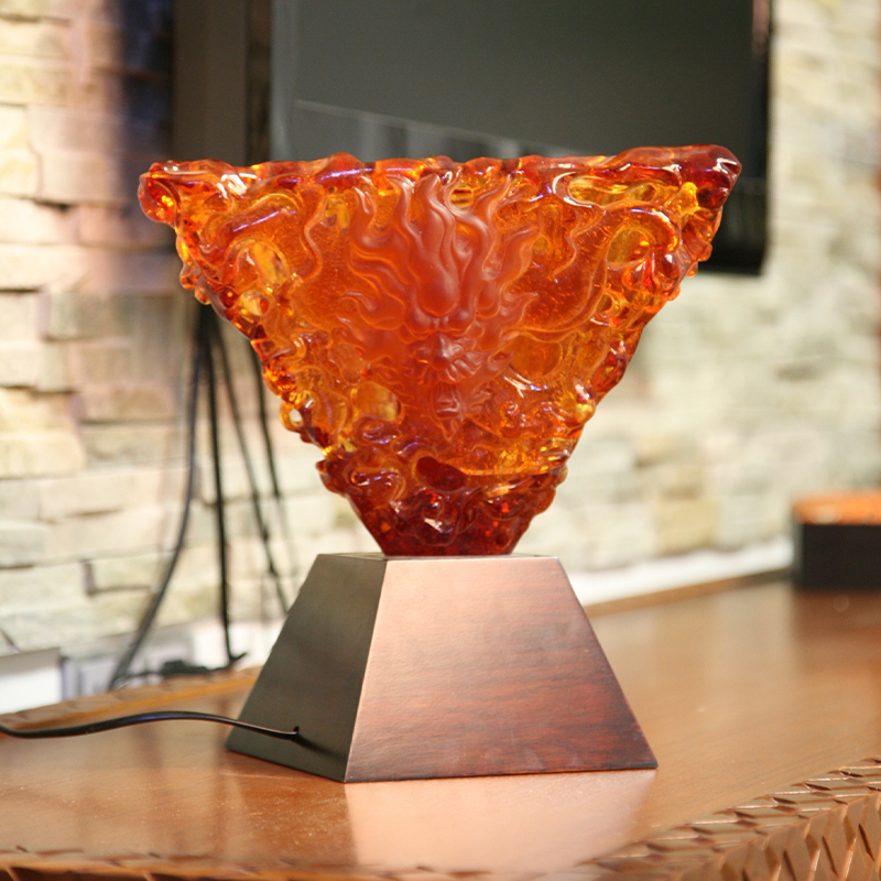 Oranssi lasi koristeellinen valaisin pöytäkoristeet