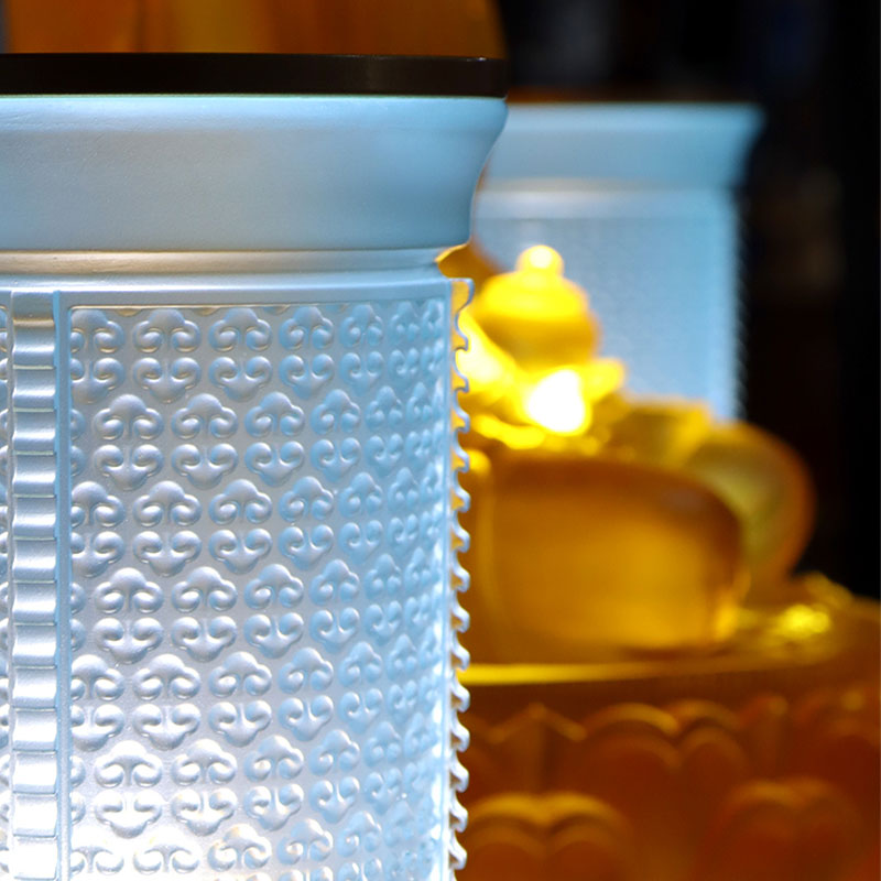 Vaaleansininen Ruyi-sarja Lasibuddhalainen alttaritarjoussetti