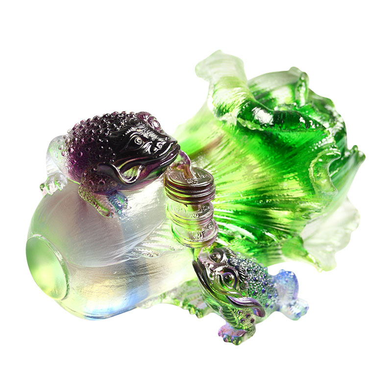 Kristallilasi Kultainen rupikonna Veistos koristeet